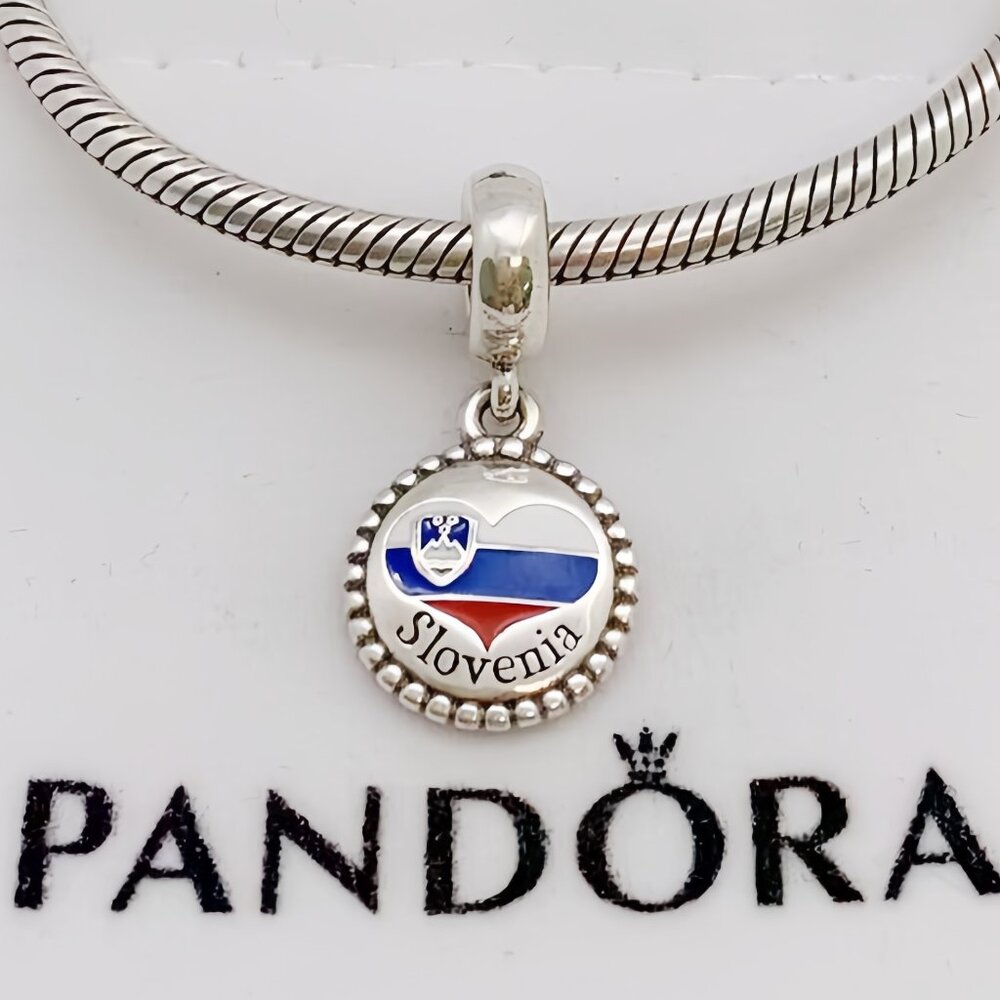 Pandora Slovenia Flag Exclusive Charm Pendant